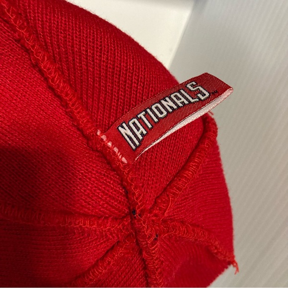 Washington Nationals Red White Blue Beanie Striped Beanie Cap Unisex One Size - Picture 6 of 9
